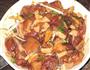 松茸炒肉片的做法图解1