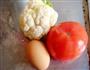 番茄菜花蒸蛋的做法图解1