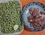 豌豆煮肉片的做法图解1