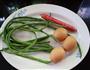 豆角粒煎蛋的做法图解1