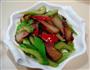 西芹鲜椒炒腊肉的做法图解6