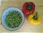 五彩甜豌豆的做法图解1