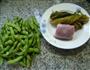 咸菜里脊肉炒毛豆的做法图解1
