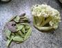 扁豆炒花菜的做法图解1
