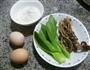 菜心茶树菇鸡蛋饼的做法图解1