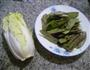 扁豆炒白菜芯的做法图解1