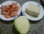 虾肉圆白菜冻豆腐的做法图解1