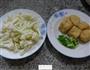 油豆腐炒花菜的做法图解1