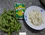 榨菜丝茭白炒毛豆的做法图解1