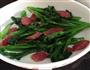 菜心炒腊肠的做法图解5