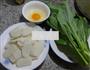 鸡蛋油菜蕻炒年糕的做法图解1