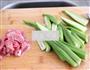 秋葵酿肉的做法图解1