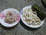 雪菜五花肉炒白玉菇的做法图解1