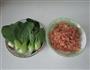 青菜烩油面筋塞肉的做法图解2