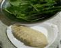 菠菜煎蛋馒头片的做法图解1