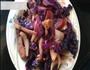 紫包菜洋葱小炒腊肠肉片的做法图解7