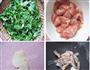 虾头肉片滚枸杞叶的做法图解1