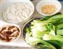青菜香菇煮年糕的做法图解1