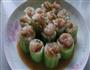 黄瓜酿豆腐虾盅的做法图解6