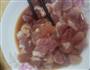 地瓜叶炒肉的做法图解1