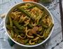 豆角焖面的做法图解1