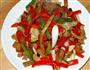 双椒炒熏干杏鲍菇的做法图解2