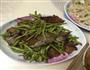 熏肉炒泥蒿的做法图解4