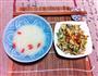 阳光早餐-一粥一菜 枸杞小米粥 香菇炒鸡蛋的做法图解3