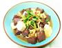 肉丝豆腐煮猪红的做法图解9