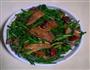 香干韭菜苔炒肉末的做法图解12