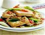 蒜苗煎豆腐的做法图解3