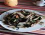 青菜香菇猪肝炒糕的做法图解3