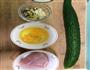 黄瓜肉炒鸡蛋的做法图解1