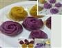 紫薯馒头/南瓜玫瑰花馒头/胡萝卜玫瑰花馒头的做法图解1
