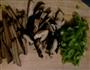 青椒炒香菇茶干的做法图解2