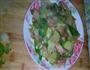 娃娃菜头炒肉的做法图解2