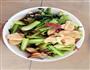 芹菜鸡腿菇炒湖南熏肉的做法图解4