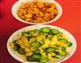 糖醋虾球+黄瓜鸡蛋的做法图解1