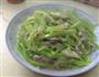 莴苣炒肉丝的做法图解1