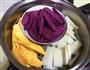 桂花蜜汁山药红薯紫薯糕的做法图解2