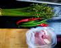 回锅肉炒厥菜的做法图解1