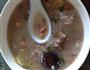 章鱼瑶柱香菇排骨莲子粥的做法图解2