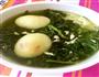 低脂温补鸽子蛋艾草汤的做法步骤2