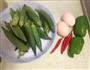 秋葵炒鸡蛋花的做法图解1