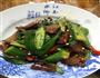 腊肉炒秋葵的做法图解6