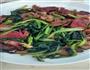 小油菜煸肉片的做法图解2