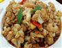 菜花炒肉的做法图解1