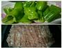肉馅酿青椒的做法图解1